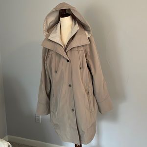 Coldwater Creek 3/4 length rain jacket with removable lining.  size M